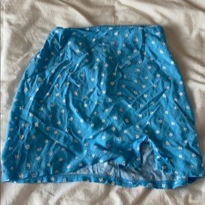 Pacsun blue flower skirt
